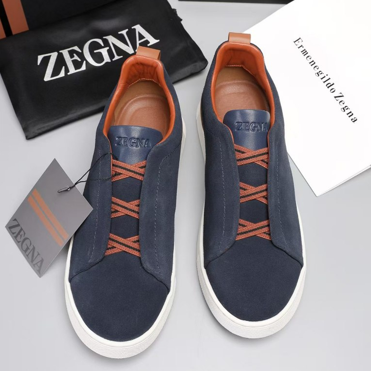 ZEGNA new casual shoes men's cowhide sports shoes lightweight flat bottomed board shoes