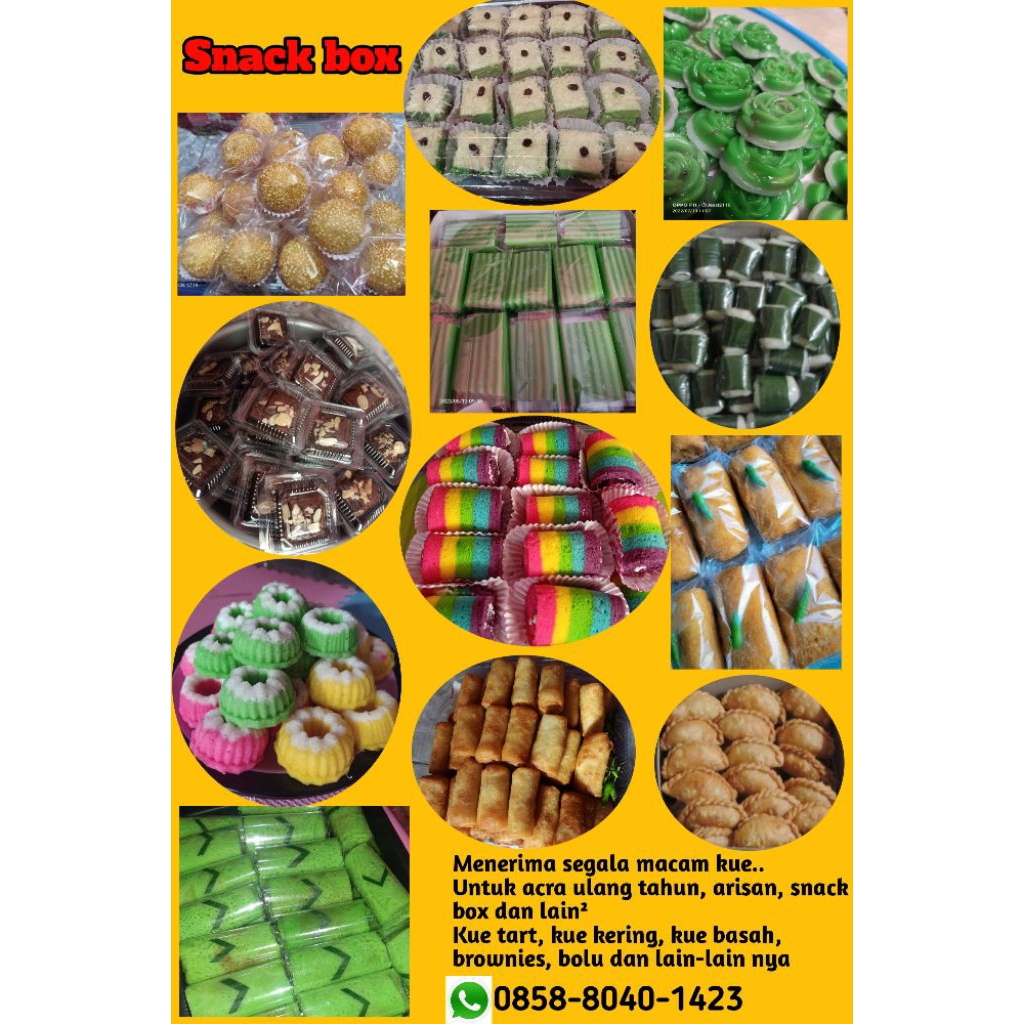 kue SnackBox/kue basah isi 3macam kue/jajanan pasar