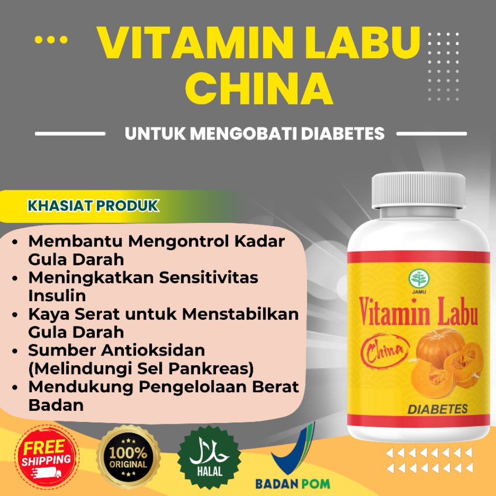 Vitamin Labu China untuk mengobati Penyakit Diabetes Halal BPOM
