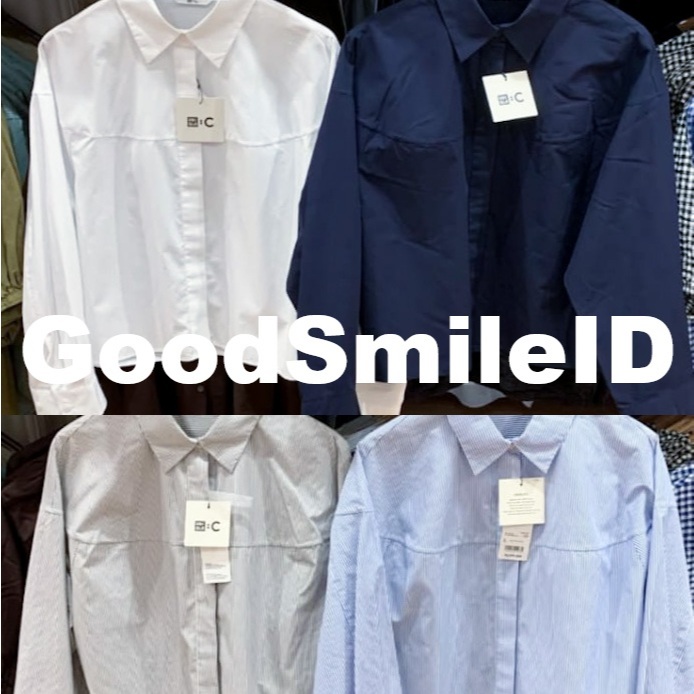 SALE Women Kemeja Cocoon Katun Lengan PanjangBlus Blouse Wanita SALE JASTIP UNIQLO C