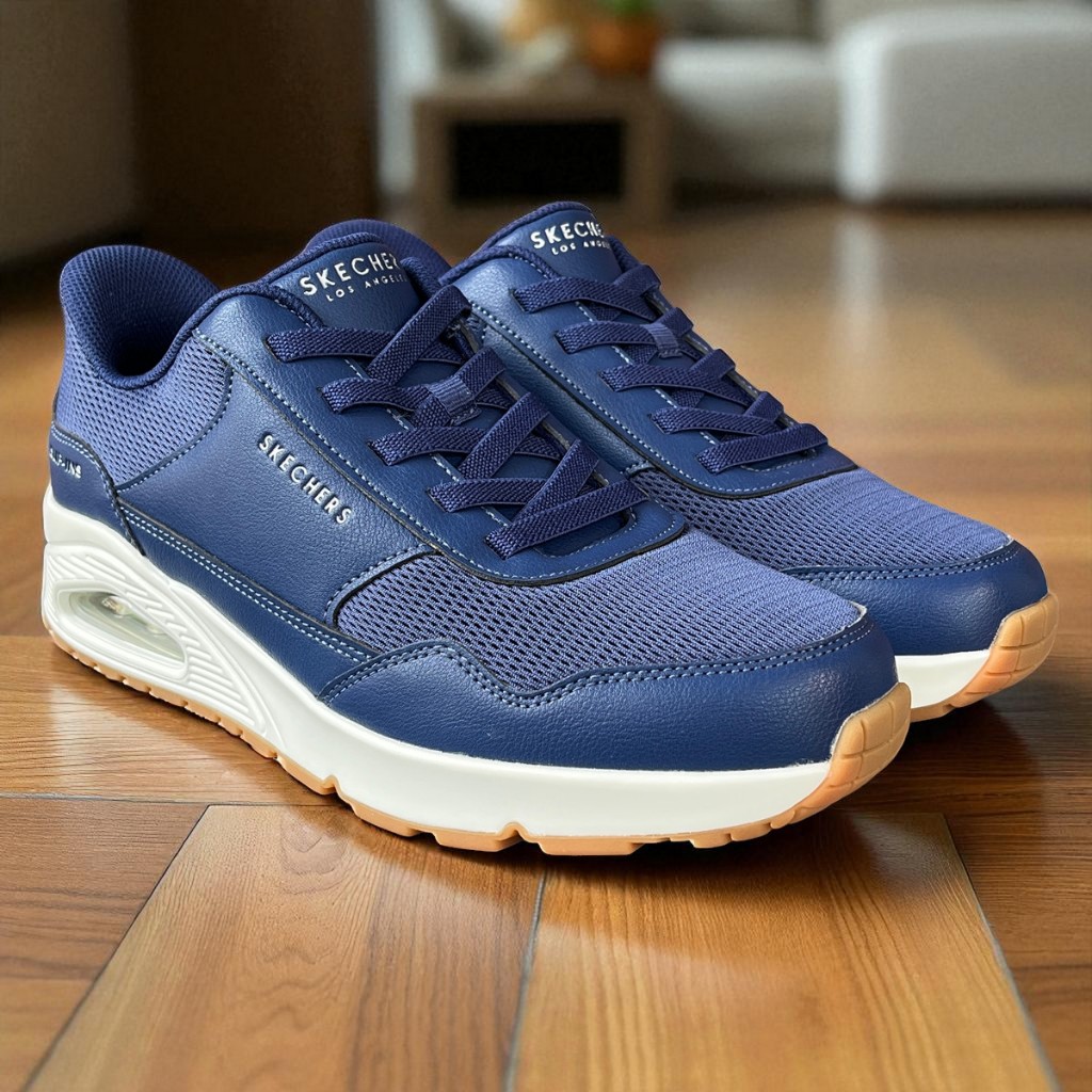 SALE Sepatu Sneaker Pria Skechers Uno Banksia Original Terbaru Terbaik