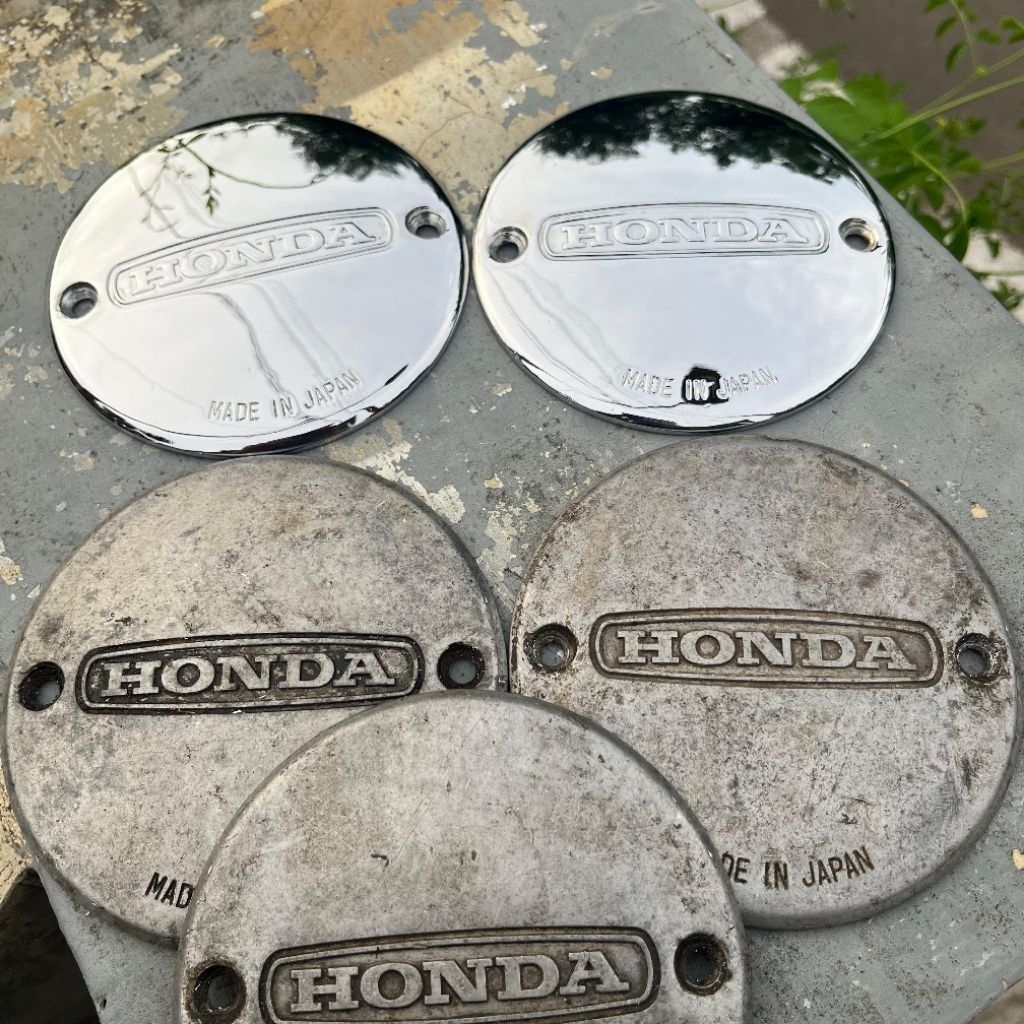 Cover Tutup magnet cb gl 100 sudah bubut PNP blok mp Tiger finishing crom