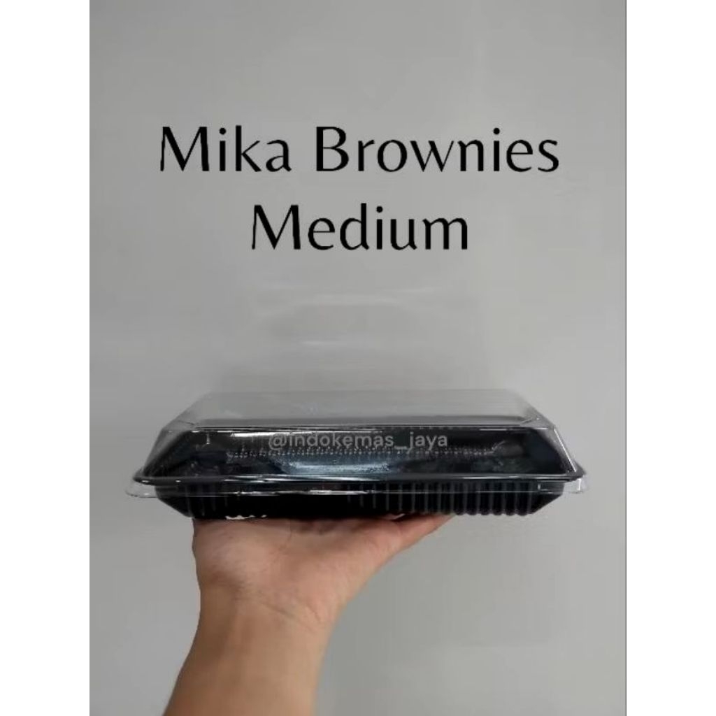 Mika Brownies Medium (BM)/ Mika Persegi Panjang/ Mika Alas Coklat Tutup Mika/ Mika Kue Panjang
