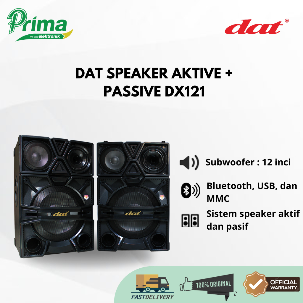DAT SPEAKER AKTIVE + PASSIVE DX121 GARANSI NEW