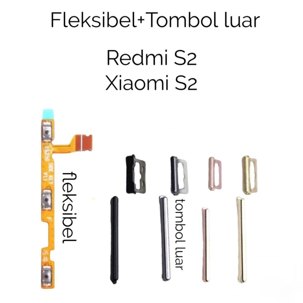 Fleksibel tombol luar Redmi Xiaomi S2 original