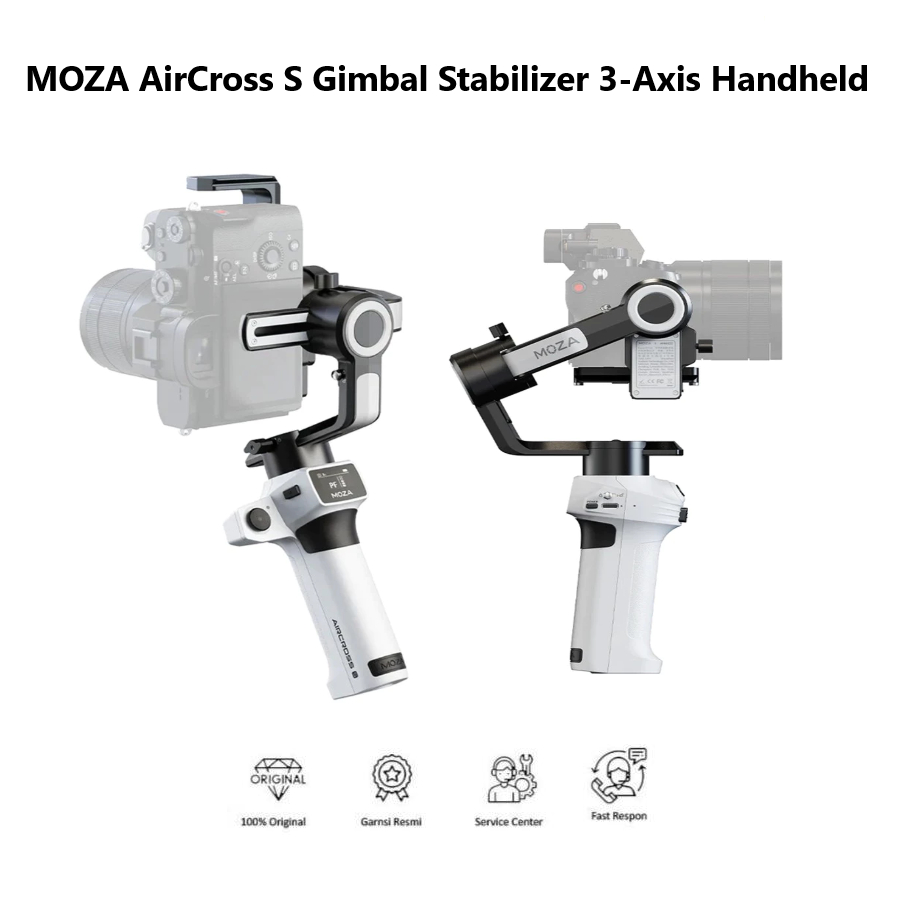 MOZA Aircross S Gimbal Stabilizer Camera - MOZA AirCross S Gimbal Stabilizer 3-Axis Handheld