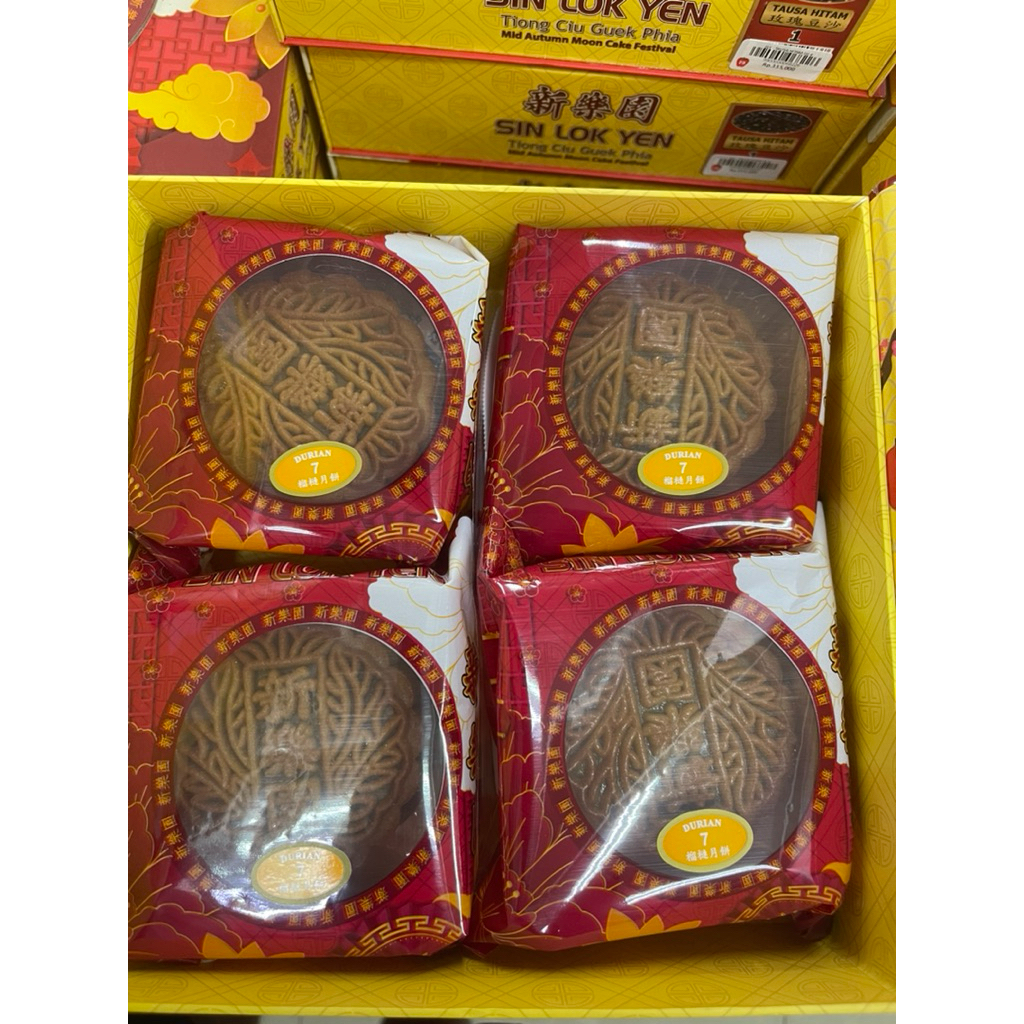 Kue Bulan Sin Lok Yen / Moon Cake Durian / Kue Bulan Durian Isi 4 Pcs Gift Box