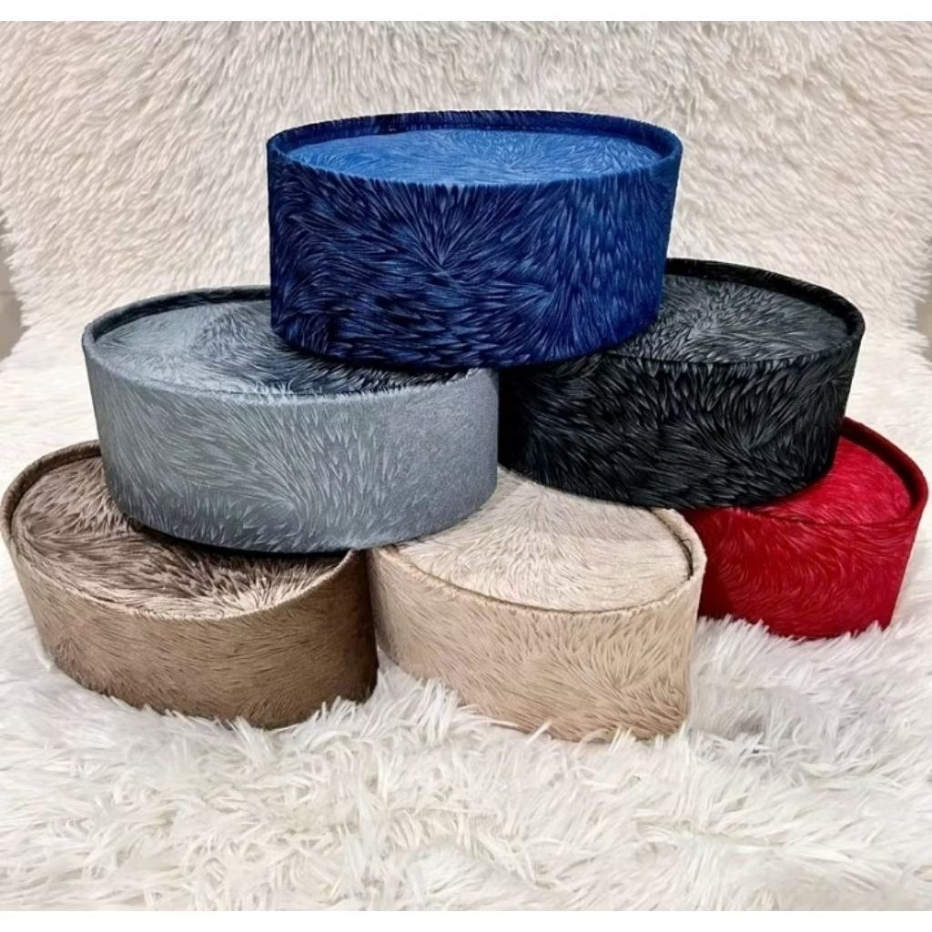 Songkok Peci  Bulu Monyet Warna HITAM , MERAH, BIRU , CREAM , ABU ABU  AC Jaring New Bella Original