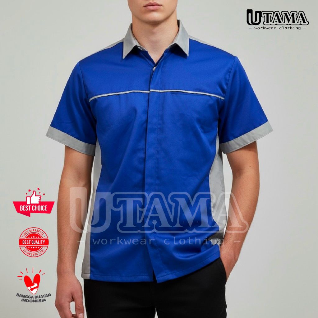 SERAGAM KERJA - BAJU KERJA - SERAGAM KARYAWAN ( bisa custom bordir )