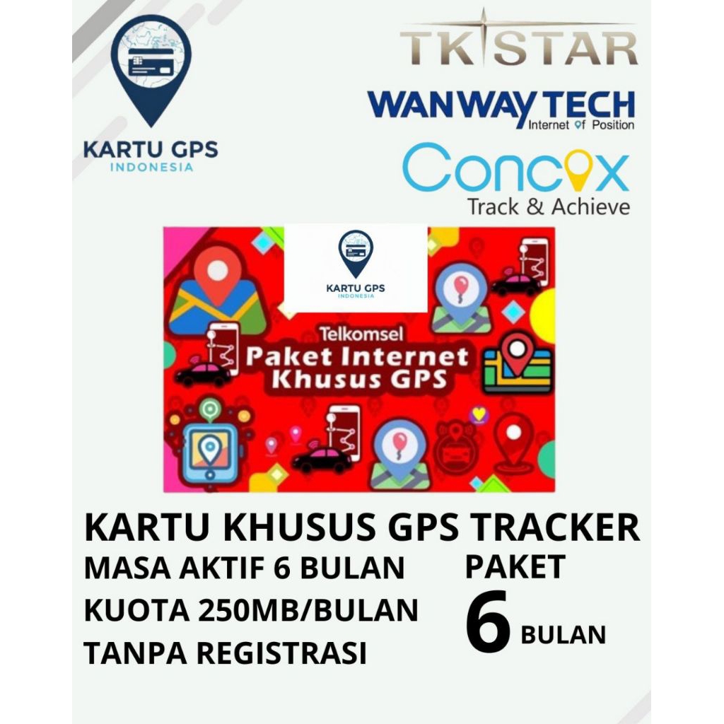 Kartu GPS Tracker Simpati Prepaid Paket 6 Bulan