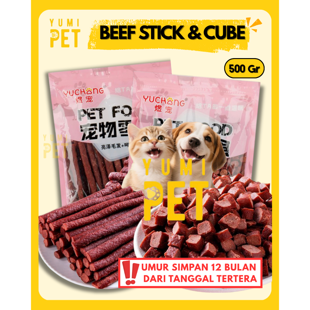 500gram Cemilan Anjing Makanan Hewan Yuchang Dog Treat Cat