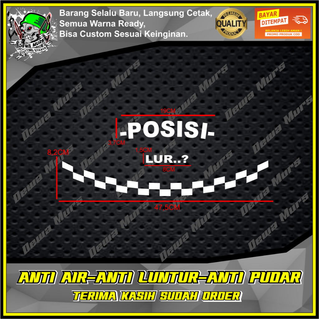 Cutting Sticker POSISI LUR..? Sticker Cocok Buat Motor Dan Mobil