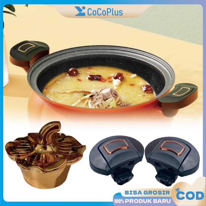 Pegangan Tutup Panci Presto Aksesoris Tutup Panci Panci Presto Low Pressure Roman Cauldron untuk Mem