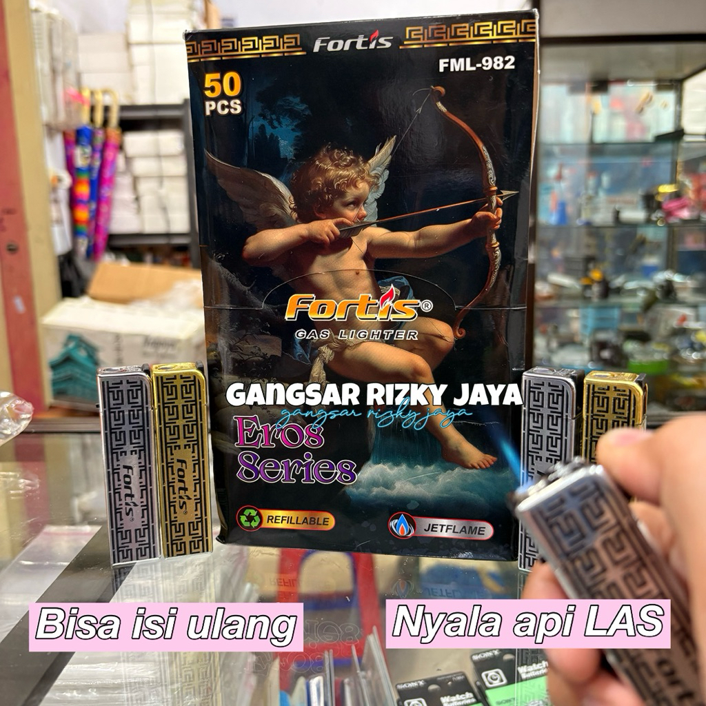 [GRJ] - (isi 50pcs) M2000 X Fortis Korek Api Bara JetFlame Refillable / FML-982 EROS