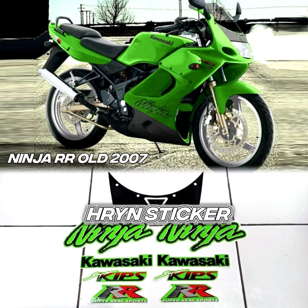 striping ninja rr old 2007 - sticker striping ninja rr old 2007 hijau anti gores laminasi - ninja rr