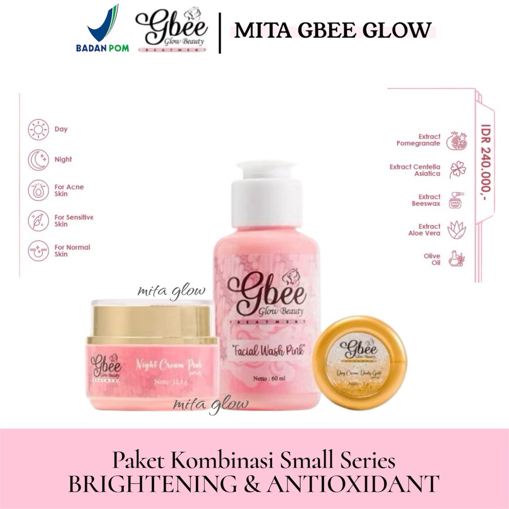 GBEE GLOW BEAUTY PAKET KOMBINASI KINCLONG SMALL GBEE GLOW BEAUTY