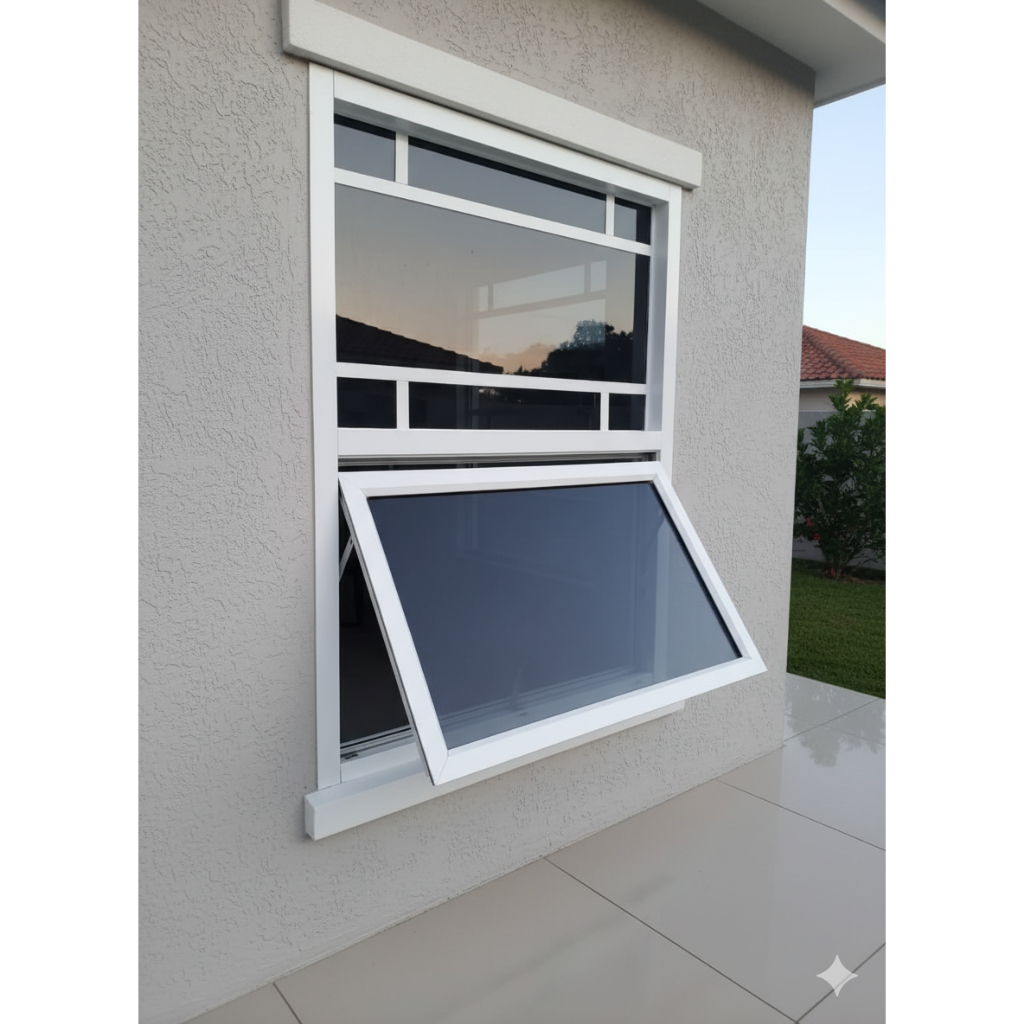 Kusen Jendela Aluminium Double Kaca Mati Ornament.60Cm X 100Cm,60Cm X 120Cm,80Cm X 100Cm,80CmX120Cm