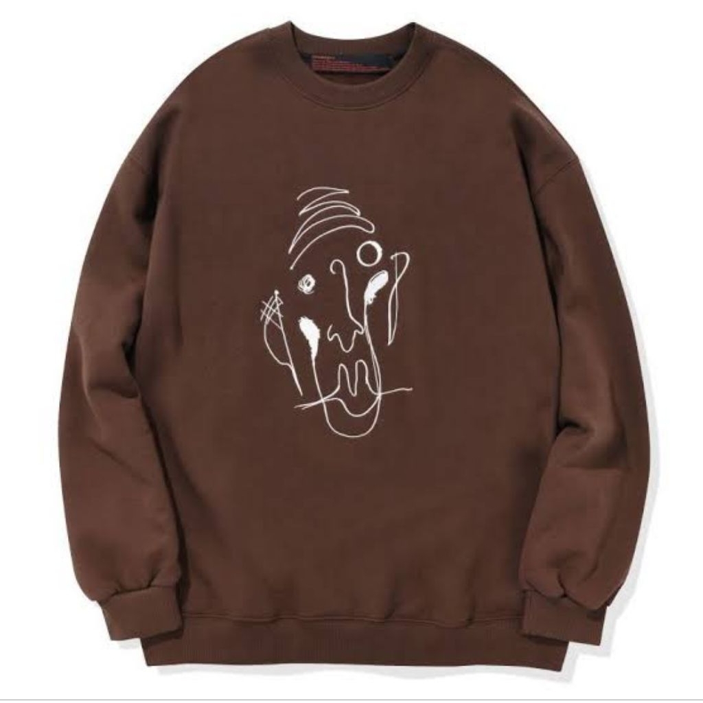 Preloved Oversize Sweater Crewneck LD 136 cm COMPAGNO PIERROT BTS V Taehyung