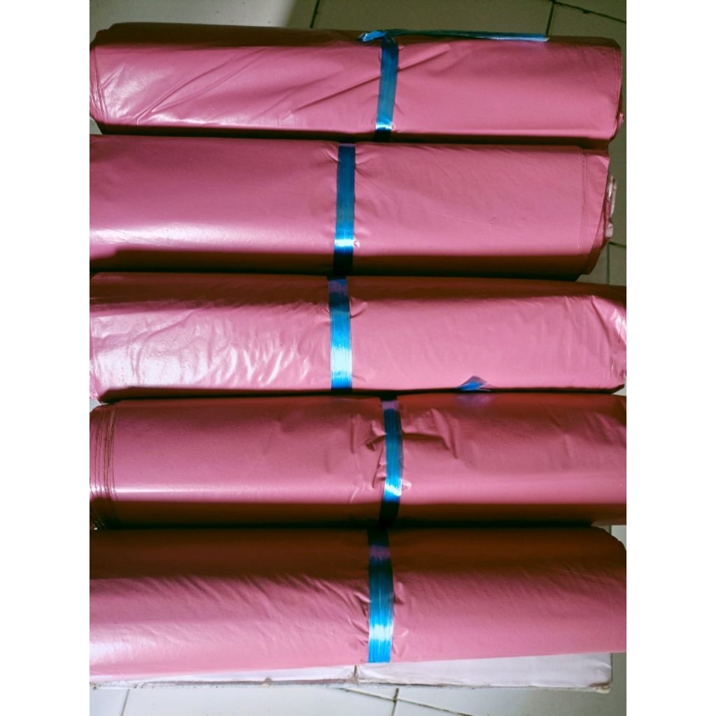 Polymailer 30x40 merah muda plastik Polimer pink