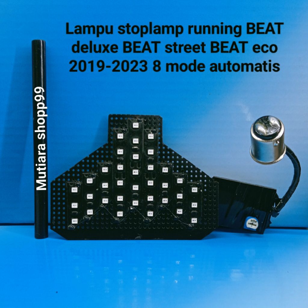 Lampu variasi motor BEAT deluxe BEAT street BEAT eco  2019-2023  8 mode automatis PNP rem stay/mante