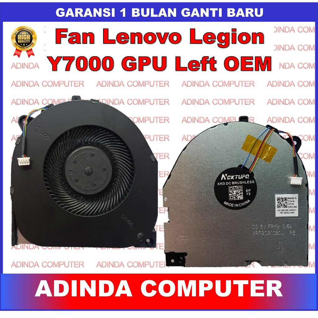 Fan Lenovo Legion Y7000 2019 GTX1660Ti Y540-15IRH GTX1050 Y540-15 GPU OEM