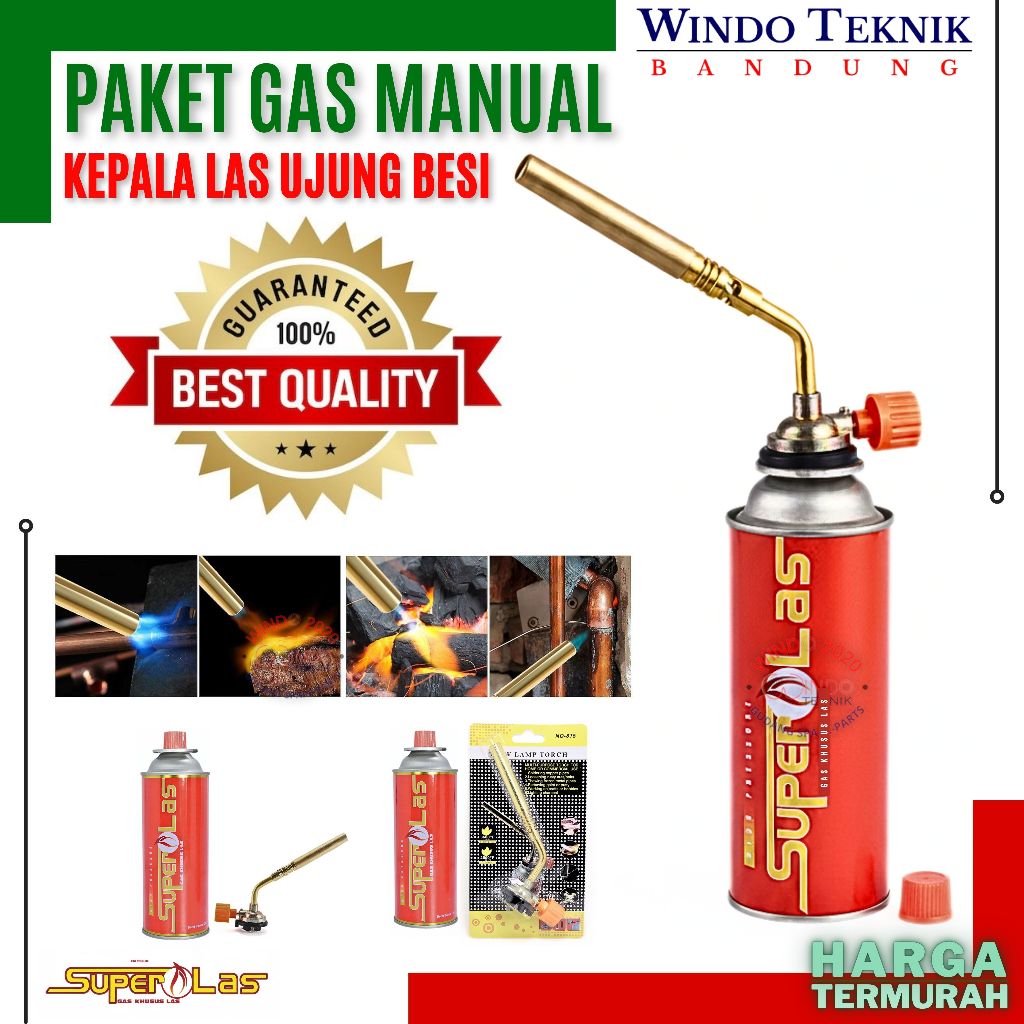 PAKET TORCH LAS DAN GAS MANUAL / PORTEBLE GAS TORCH | BLANDER LAS SET + GAS / ALAT BAKAR MAKANAN | B