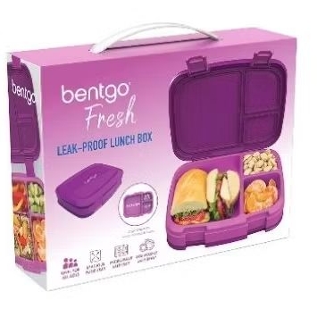 Bentgo Fresh – Leak-Proof, Versatile 4-Compartment Bento-Style Lunch Box with Removable Divider, Por