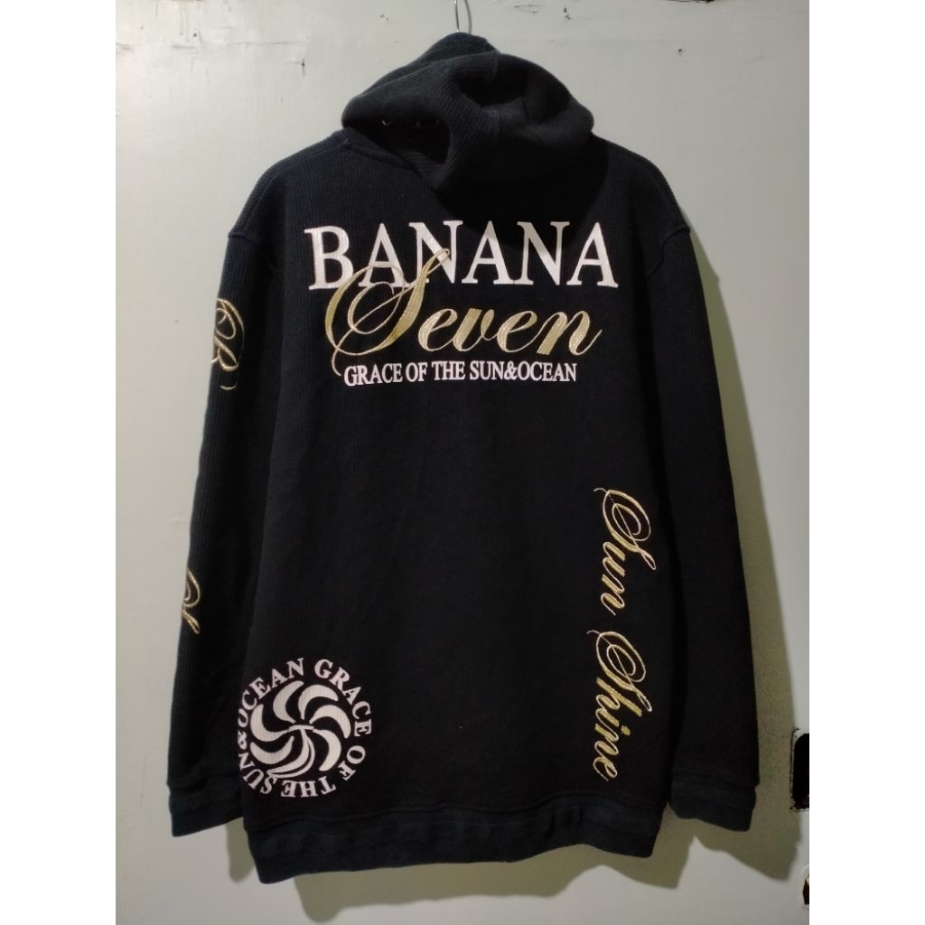 Vintage Japanese Brand Banana Seven Pernah Dipakai Zipper Hoodie