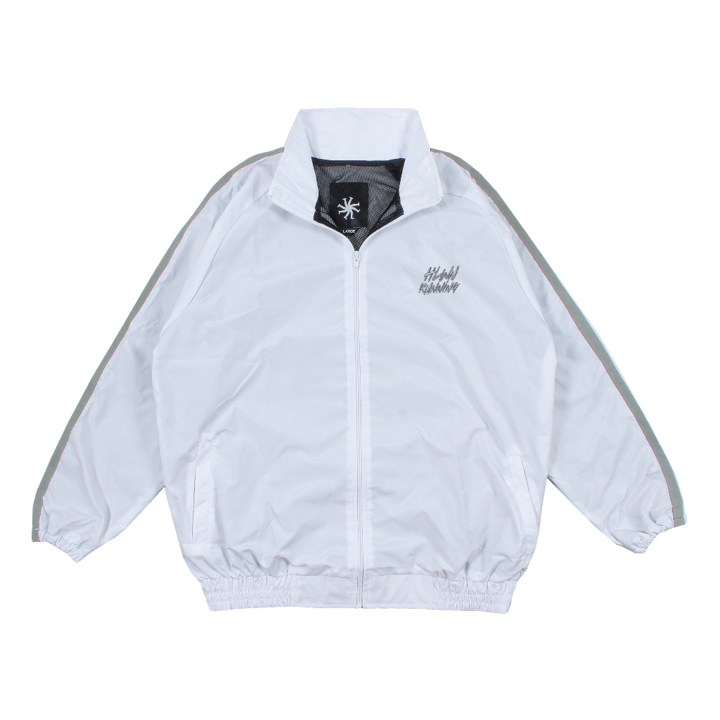 HLWN Running Unisex Tracksuit Jacket White  - Bellevue