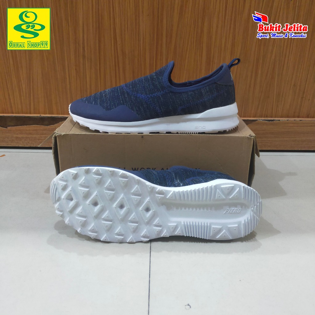 SEPATU LARI PIERO VENTURA KNIT W NAVY ORIGINAL