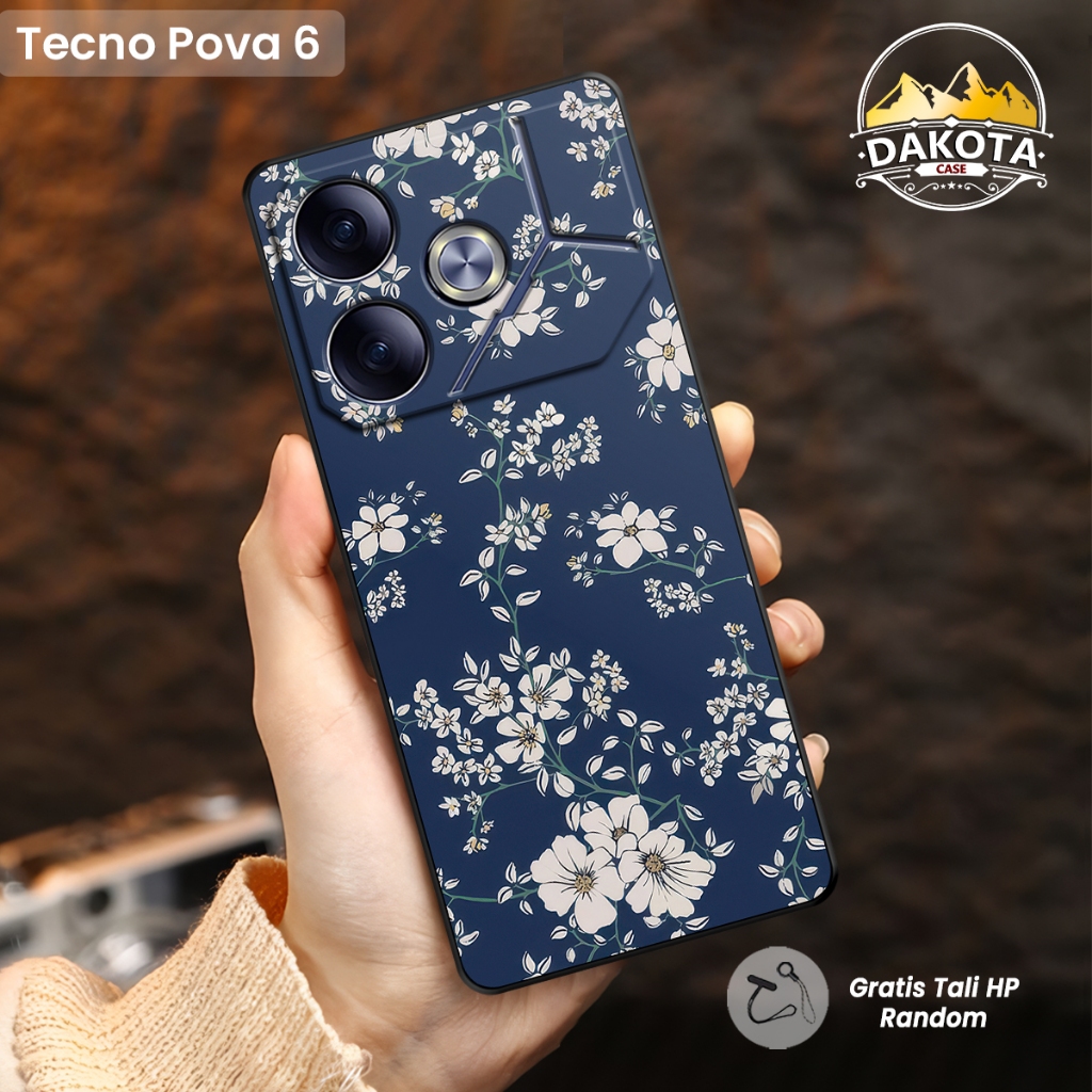 Case hp Tecno Pova 6 Silikon Softcase Motif Flowers | Casing Tecno Pova 7 4G | Tecno Pova 7 5G | Cas