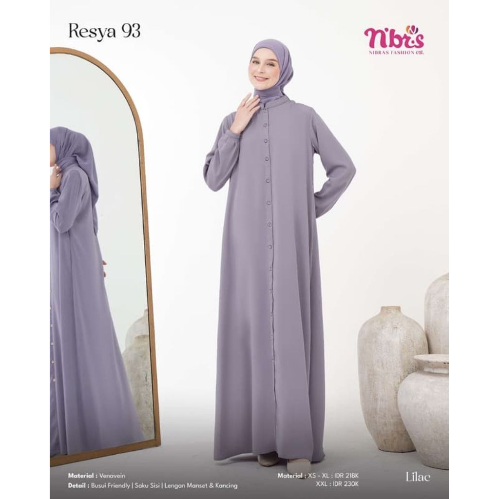 GAMIS DEWASA NIBRAS RESYA 93 WARNA LILAC