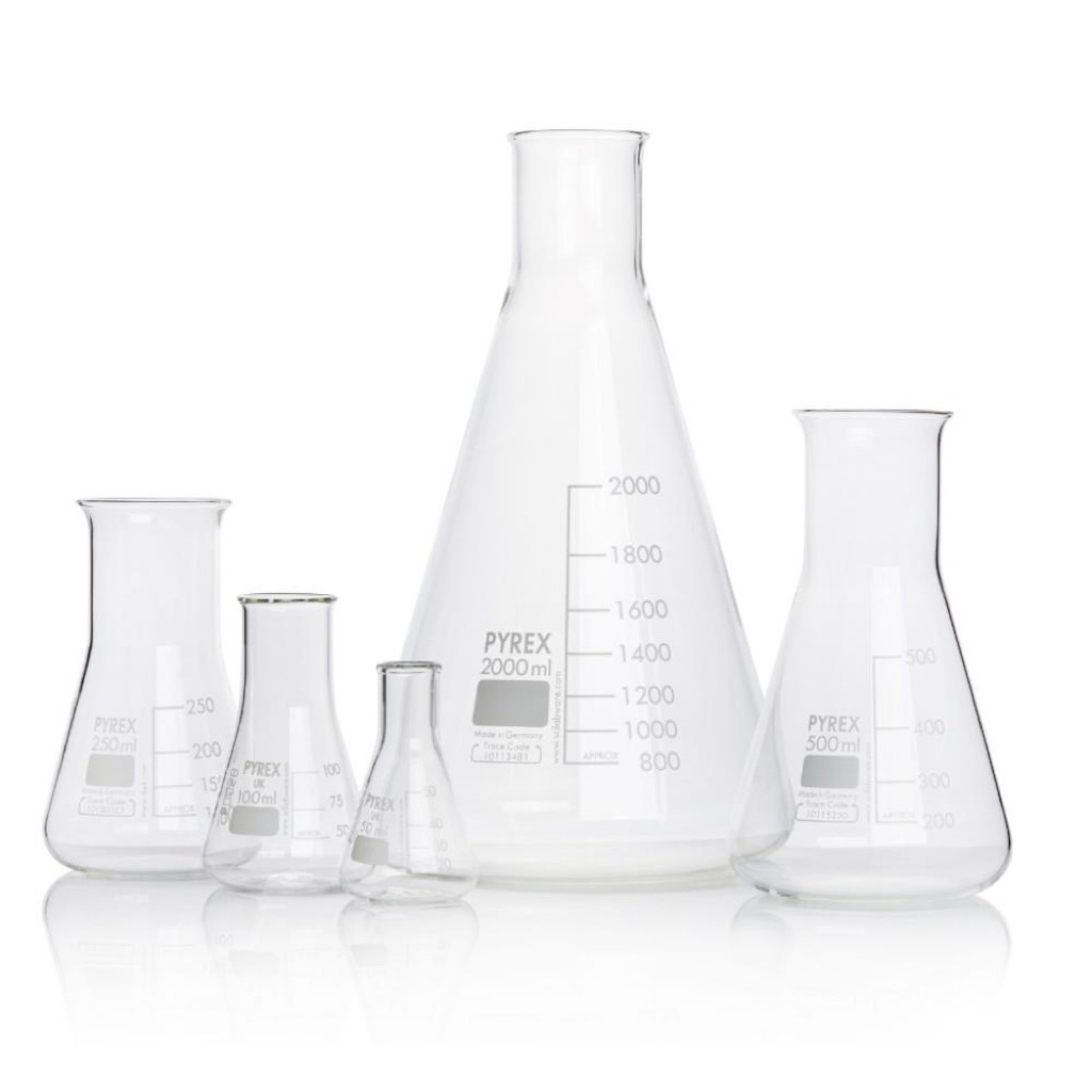Erlenmeyer Glass 25ml, 125ml - Gelas Erlenmeyer - Gelas Kimia