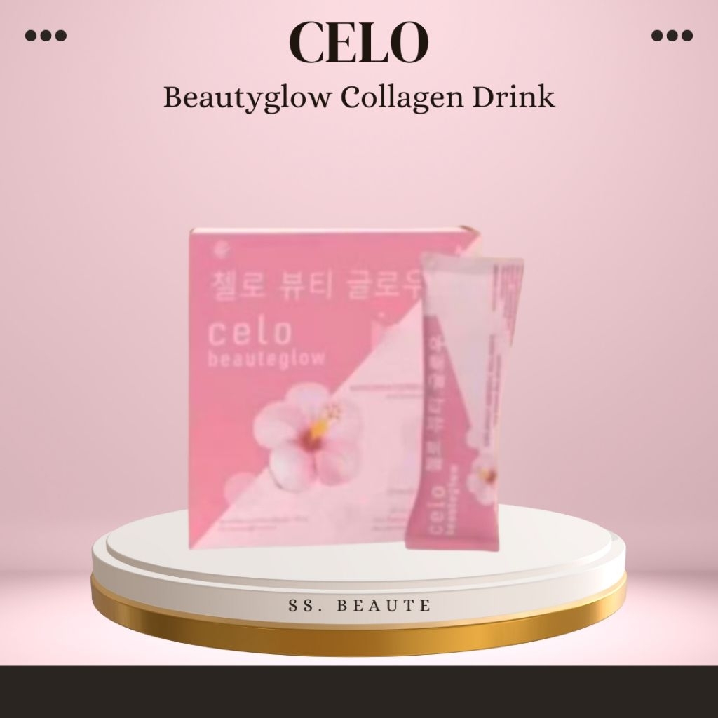CELO BEAUTYGLOW COLLAGEN BPOM 1 BOX ( 14 SACHET ) BPOM l CELO COLLAGEN DRINK l CELO STRAWBERRY COLLA