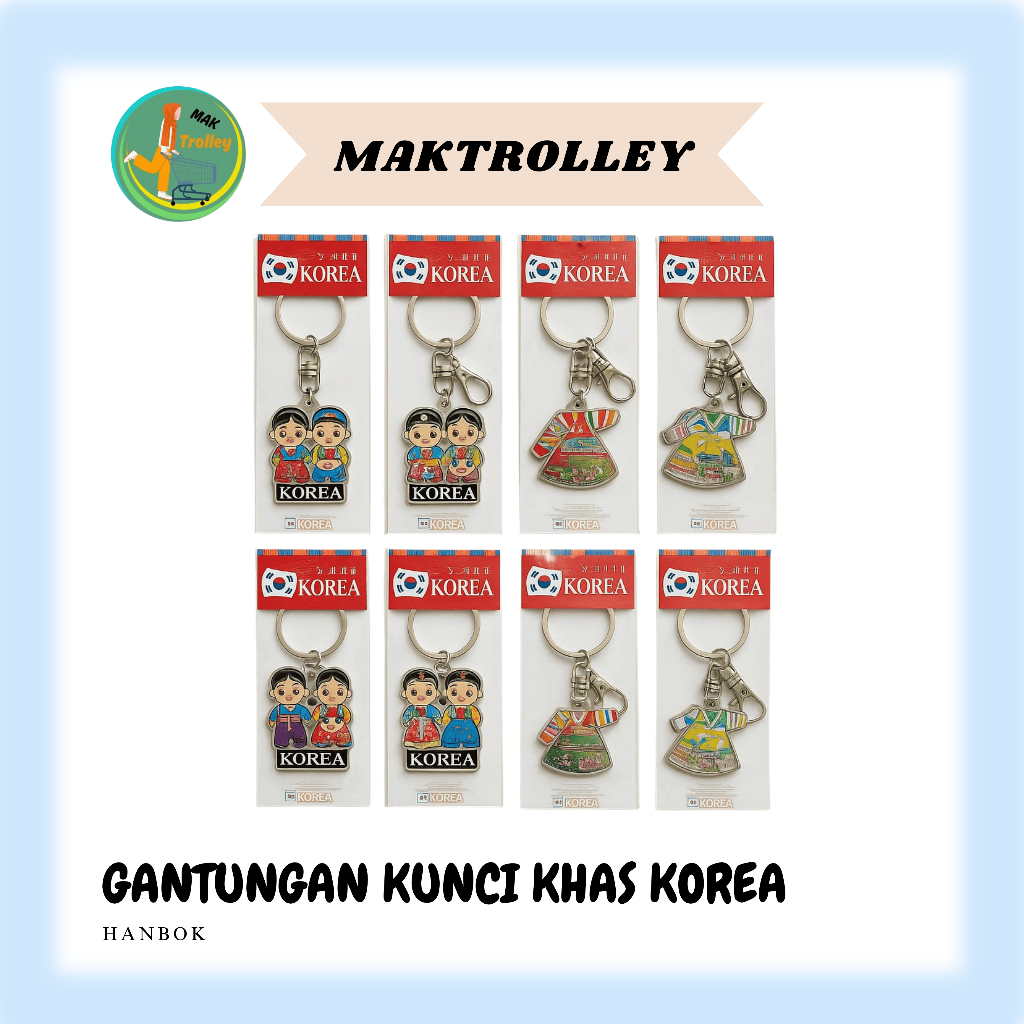 GANTUNGAN KUNCI TAS KHAS KOREA HANBOK 1PCS