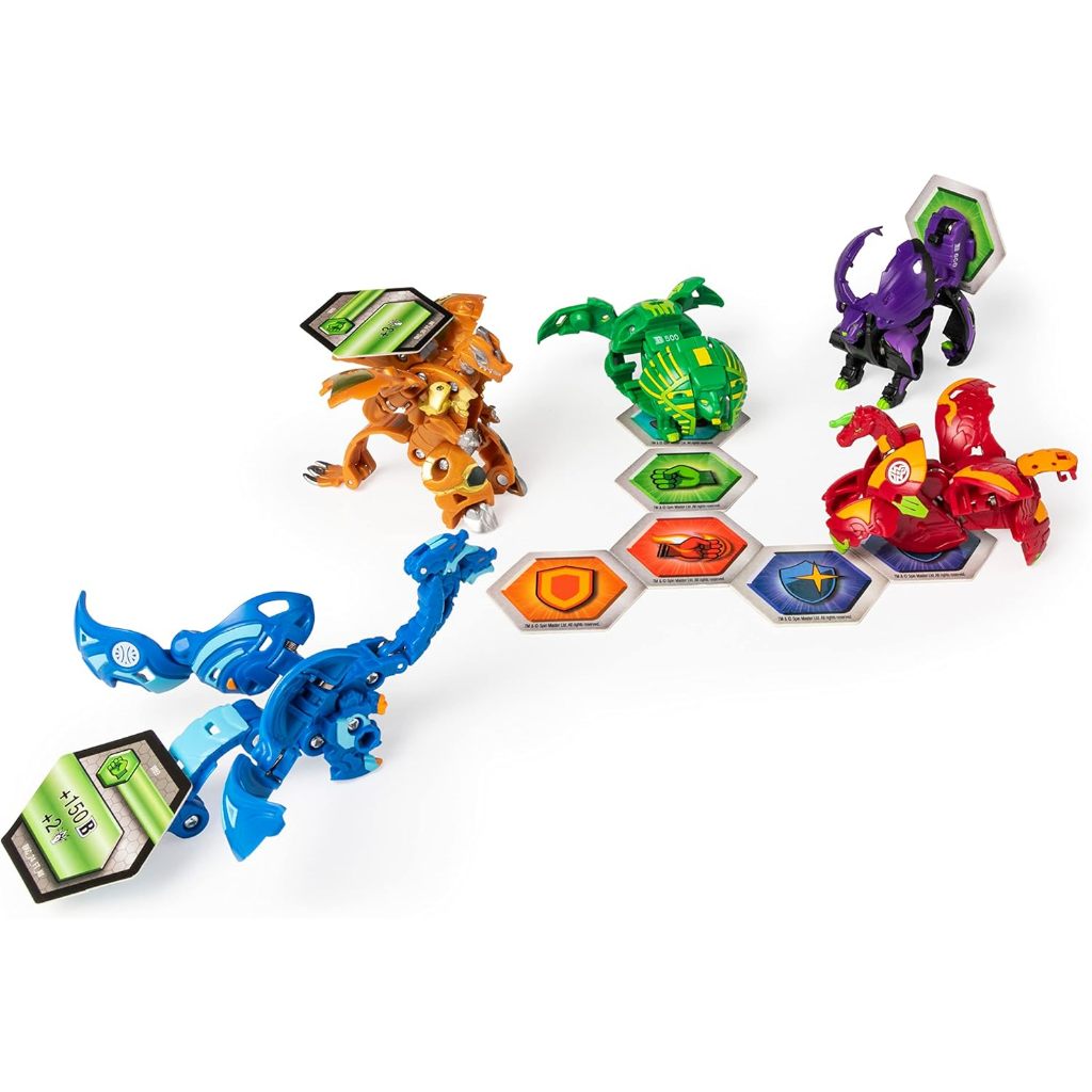 Bakugan Baku-Gear 4-Pack, Nillious Ultra with Baku-Gear and Hydorous Ultra, Collectible Action Figur