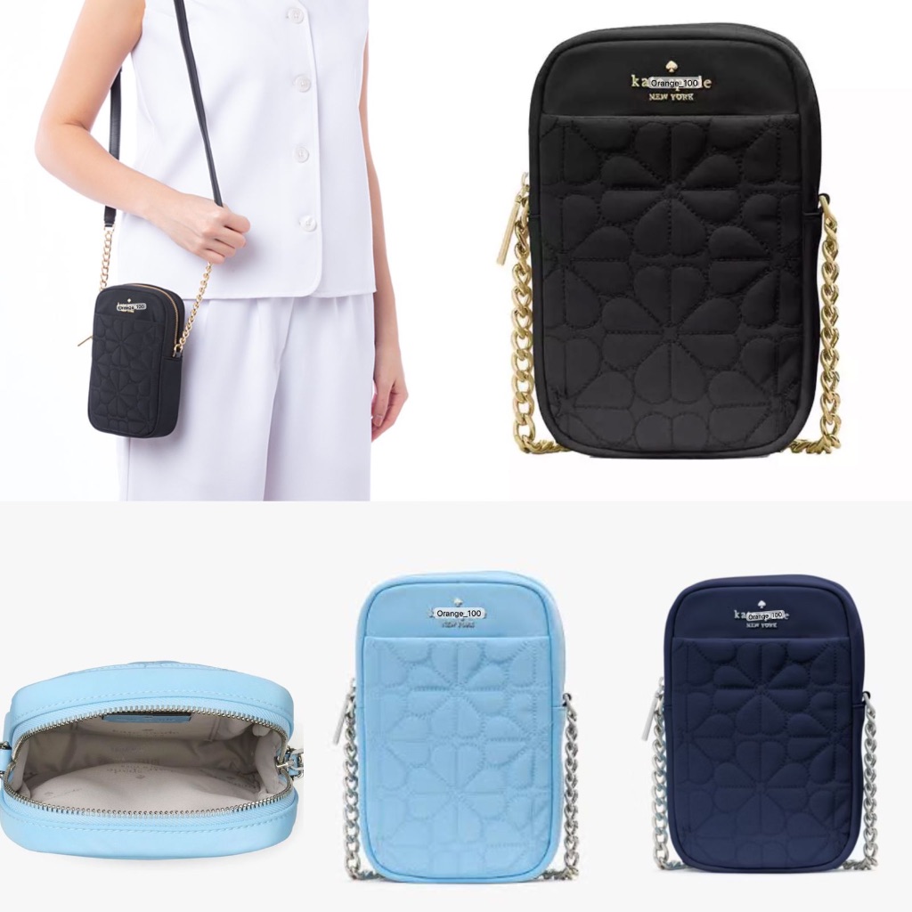 TAS WANITA KS FLOWER QUILTED FABRIC PHONE CROSSBODY BAG ORIGINAL