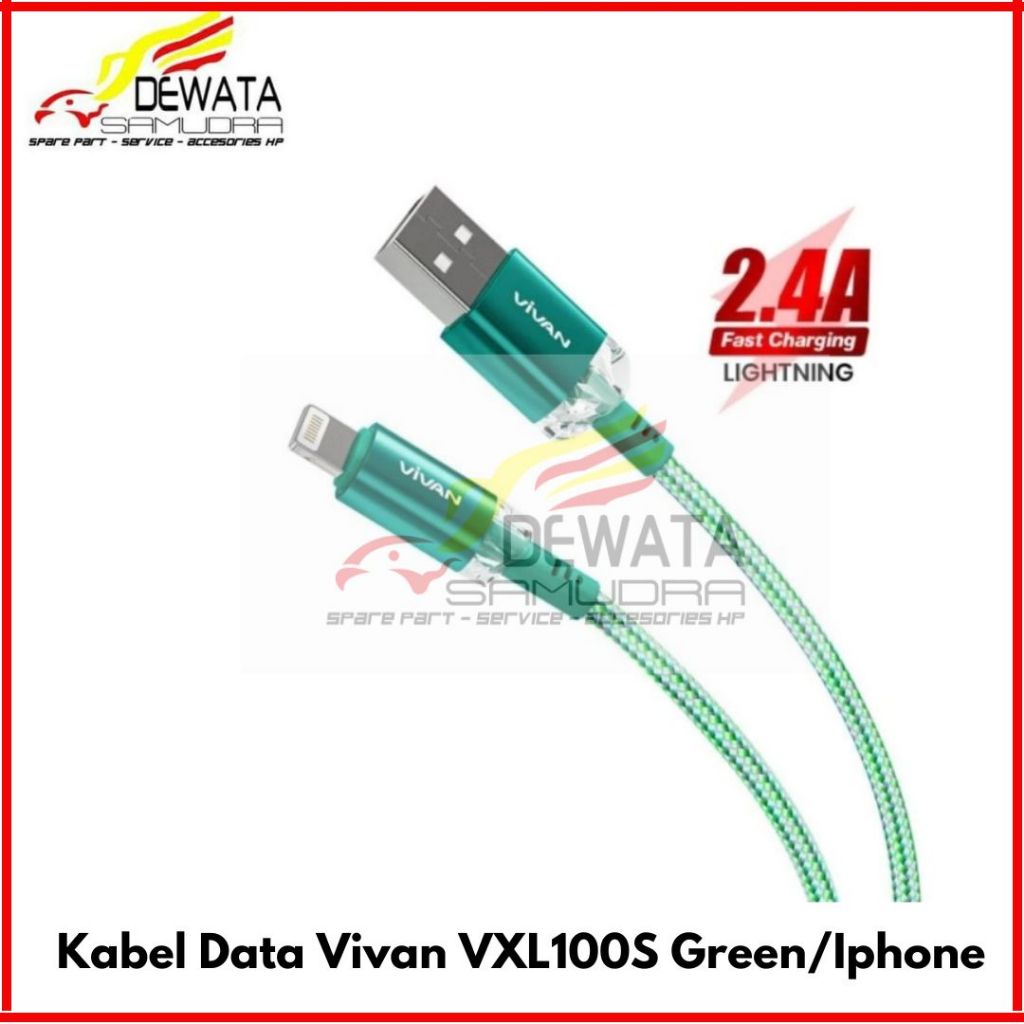 Kabel Data - Kabel USB Vivan VXL100S Hijau