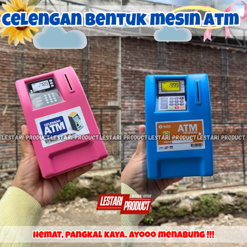 ( 6 PCS ) CELENGAN BENTUK MESIN ATM | CELENGAN PLASTIK | CELENGAN ANAK | CELENGAN KARAKTER | CELENGA