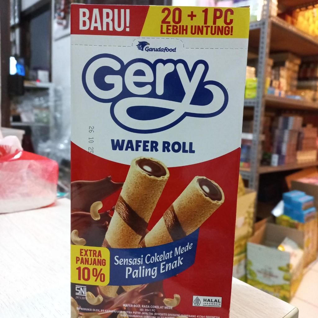 Gery Wafer Roll Coklat Mede 1Box Isi 20Pcs @15Gr
