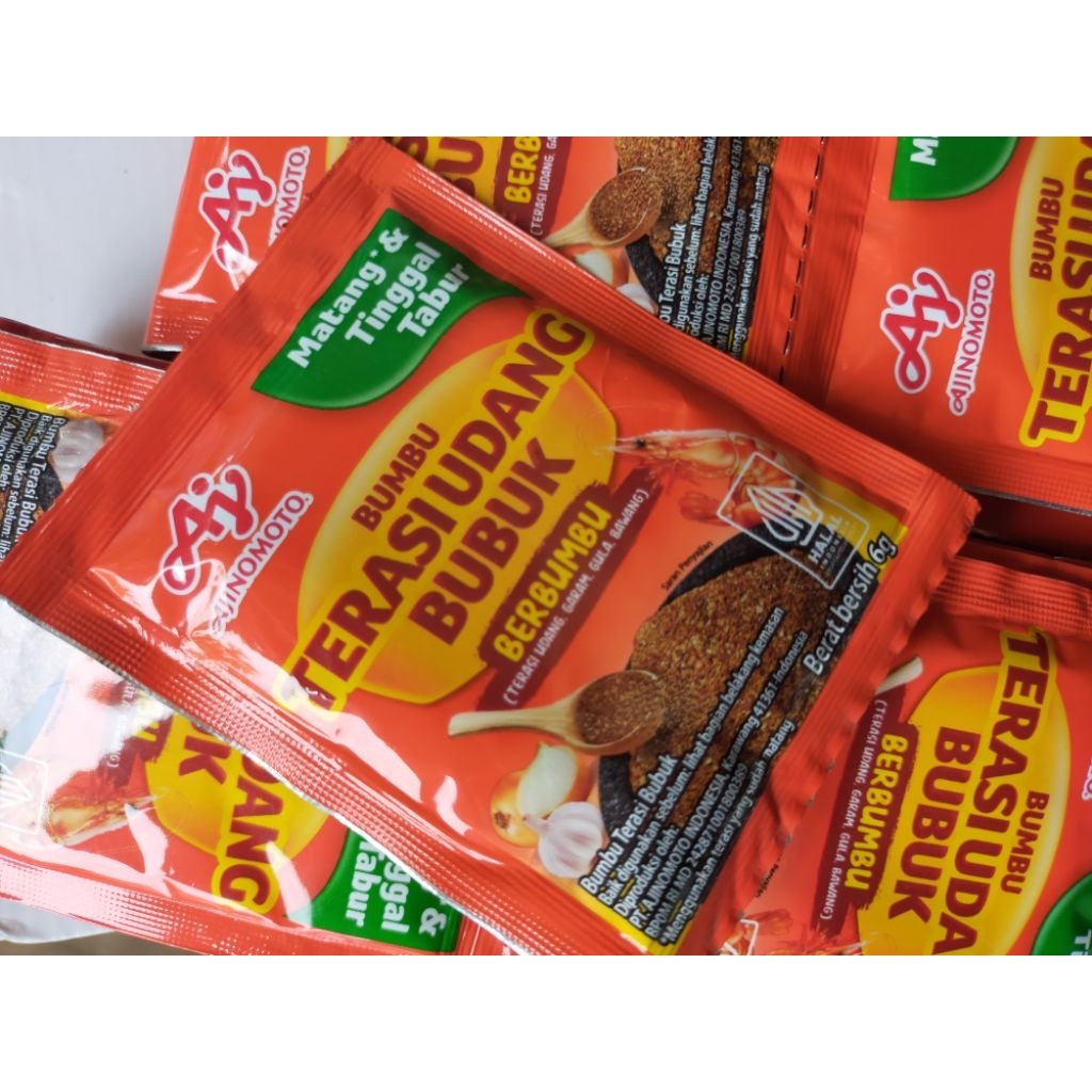 TERASI UDANG BUBUK AJINOMOTO 1 RENTENG ISI 10 || TERMURAH