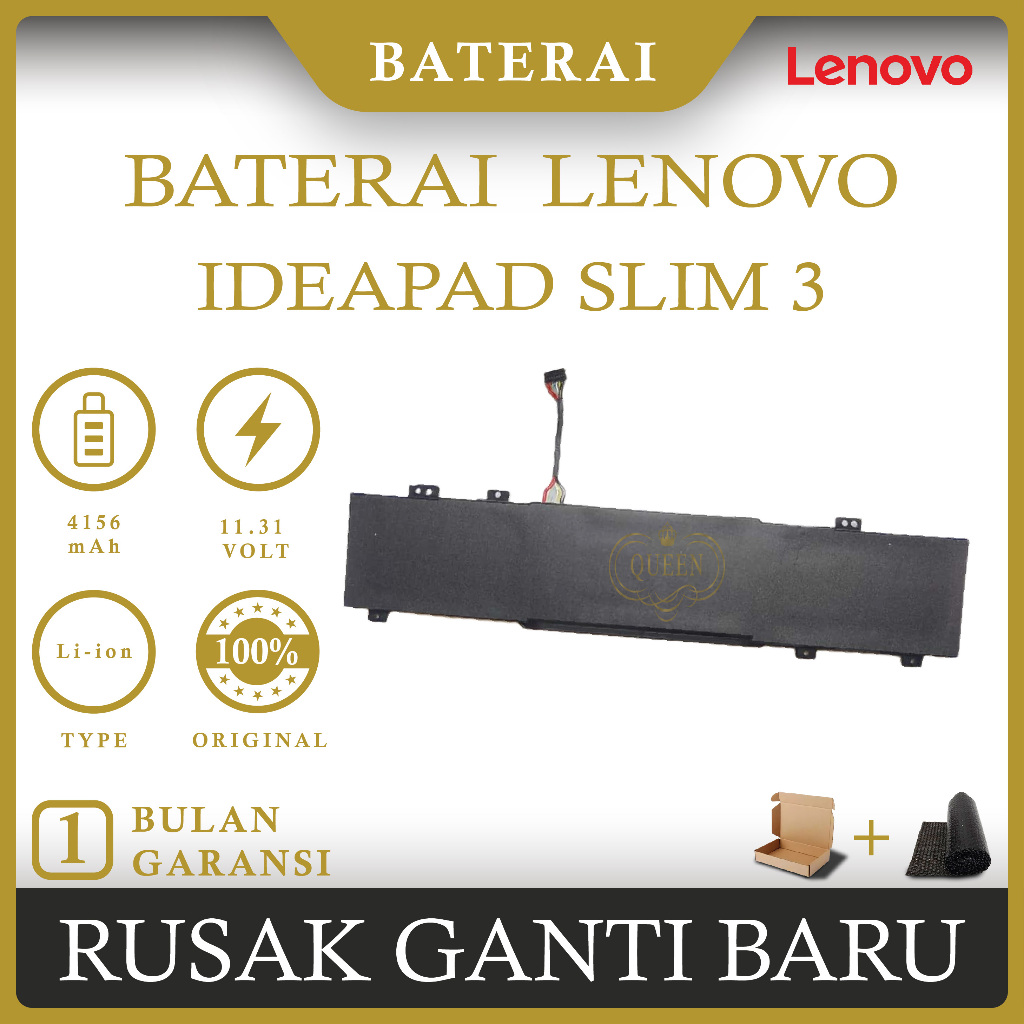 BATERAI LAPTOP LENOVO IDEAPAD SLIM 3 SERIES V14 V15  G4 ORIGINAL