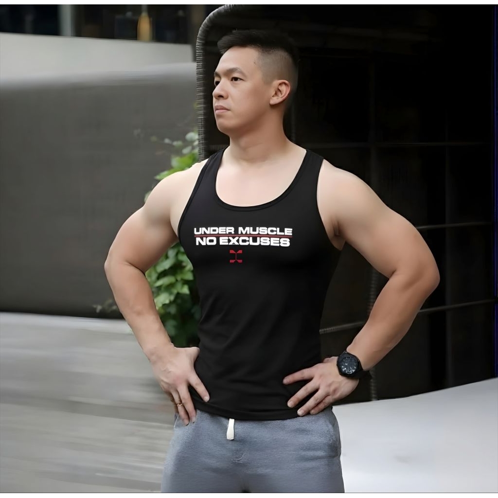 Baju Singlet Pria | Kaos Singlet Tangtop Gym Fitness