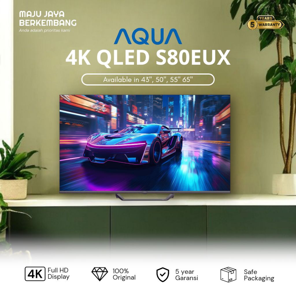 AQUA AQT50S80EUX  4K QLED TV Google tv 50 inch s80eux