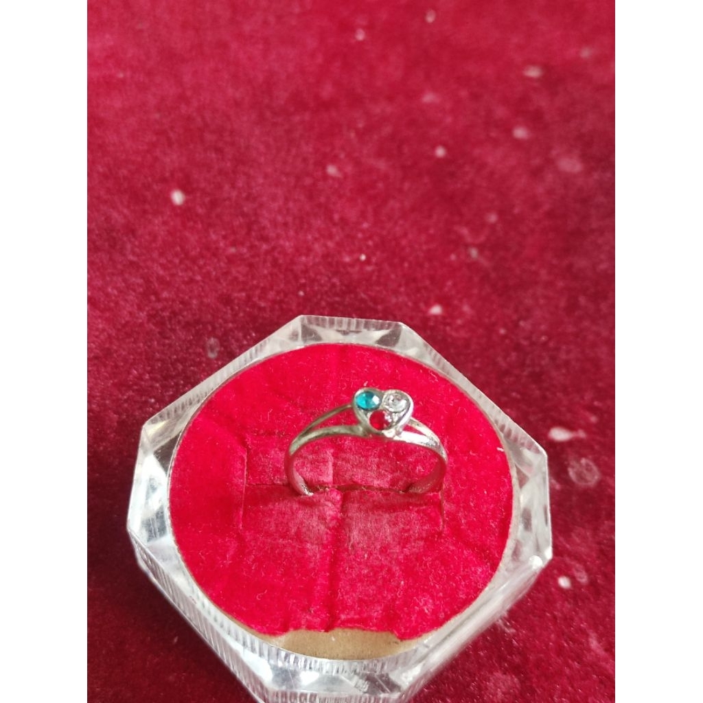 1 pcs cincin love kombinasi tiga warna, cincin titanium, cincin rhodium, cincin anak