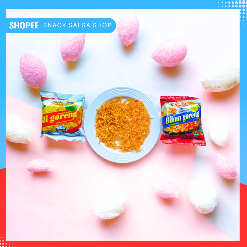 [AF] Snack Salsa 10gr 1 Renceng Isi 10pcs – Cemilan Kriuk Murah Rasa Pedas Gurih - Mi, Bihun Goreng