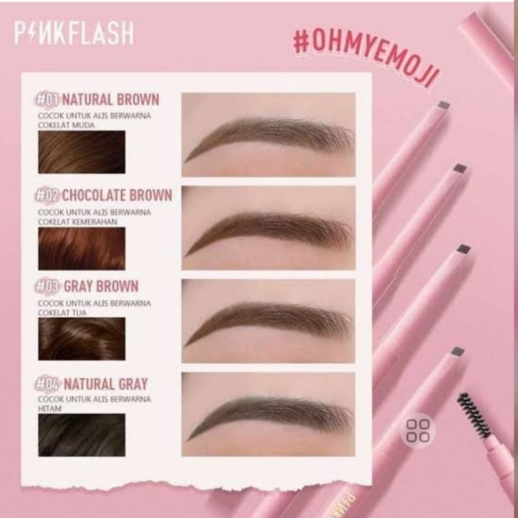 Pinkflash Eyebrow Pencil Matic + Sisir alis