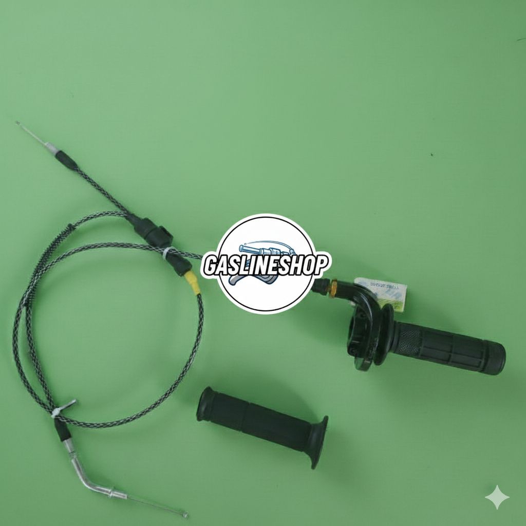 GAS SPONTAN RX-KING DAYTONA FULL BESI KABEL 2 CABANG FULL KARBON PNP RX-KING