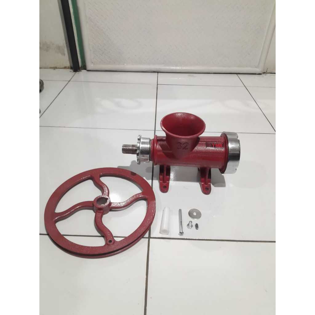 Mesin Gilingan Daging Manual YMR No.32 + puly Gilingan Kacang Manual