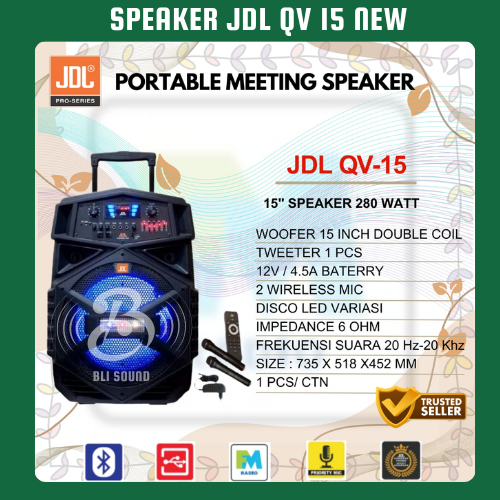 SPEAKER JDL QV 15 SPEAKER KARAOKE BLUETOOTH USB ORIGINAL